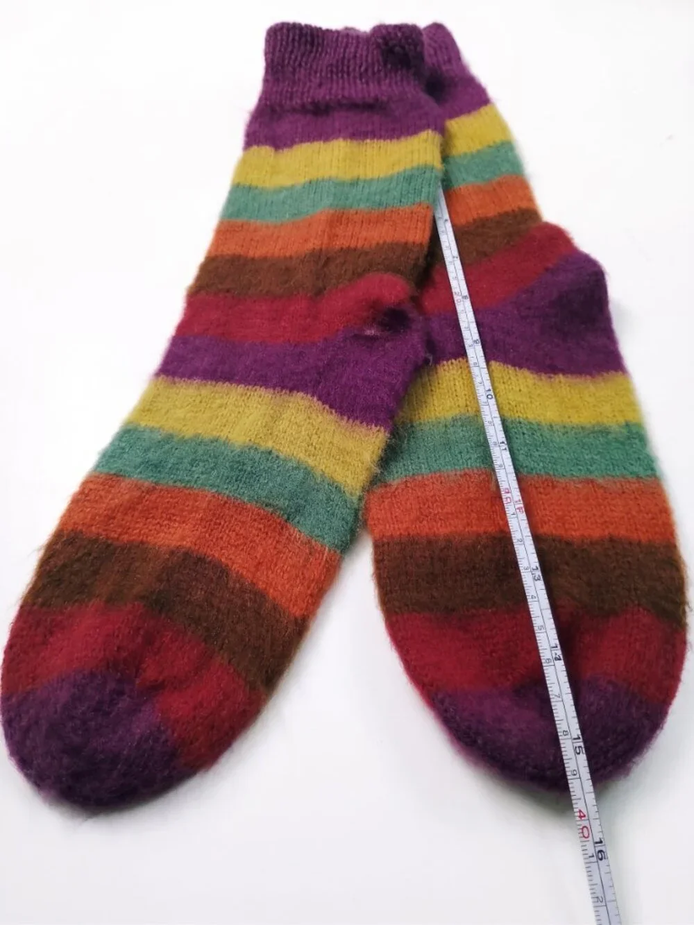 Handmade Peruvian Alpaca Socks, Naturally Dyed with Plants, Warm Winter Socks